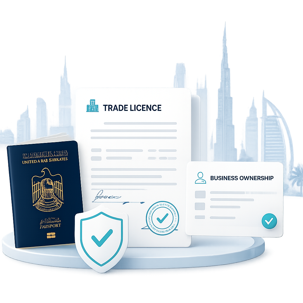 Documents required for an Investor Visa in Dubai — passport, trade licence and business ownership proof