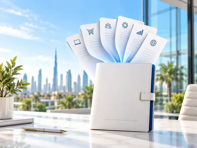 Licence folder with several activity documents