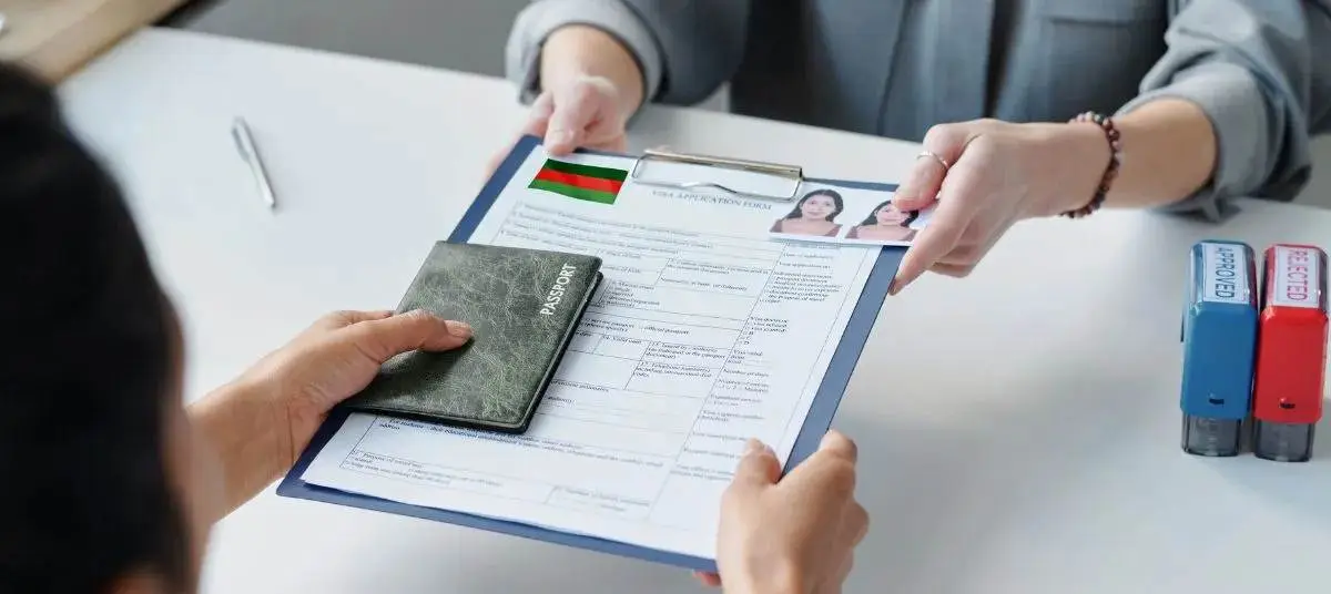Passport and visa application documents for UAE employee visa processing